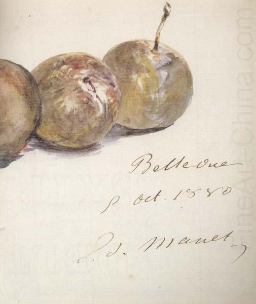 Lettre avec trois prunes (mk40), Edouard Manet